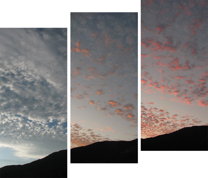 August sunset triptych II