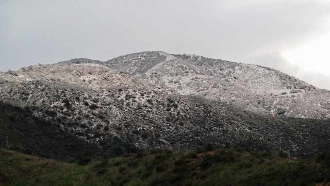snow on the foothills